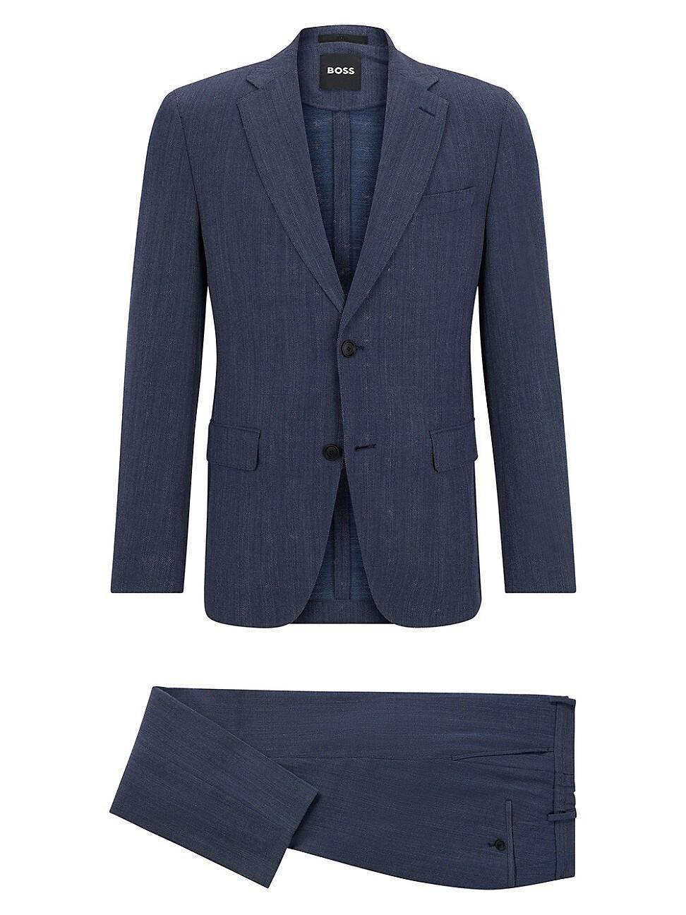 Mens Slim-Fit Suit in Micro-Patterned Performance Fabric Product Image