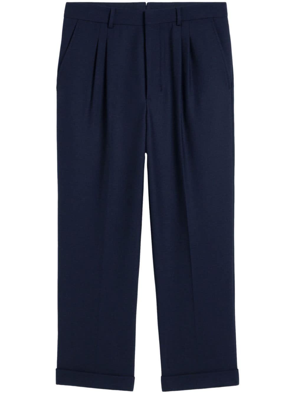 AMI ALEXANDRE MATTIUSSI Tapered-leg Trousers In Navyblue Product Image