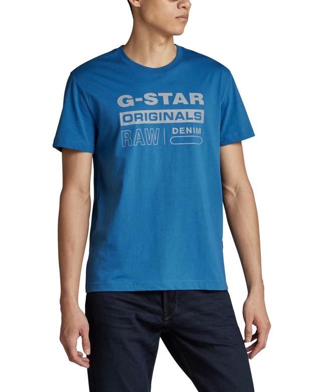 G-Star Raw Mens Reflective Originals Straight-Fit Logo Graphic T-Shirt Product Image