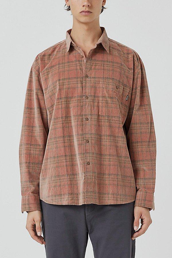 Barney Cools Cabin 2.0 Recycled Cotton Corduroy Plaid Shirt Top Mens at Urban Outfitters Product Image