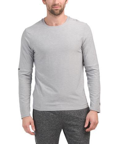 Long Sleeve Heathered Performance T-Shirt for Men Product Image