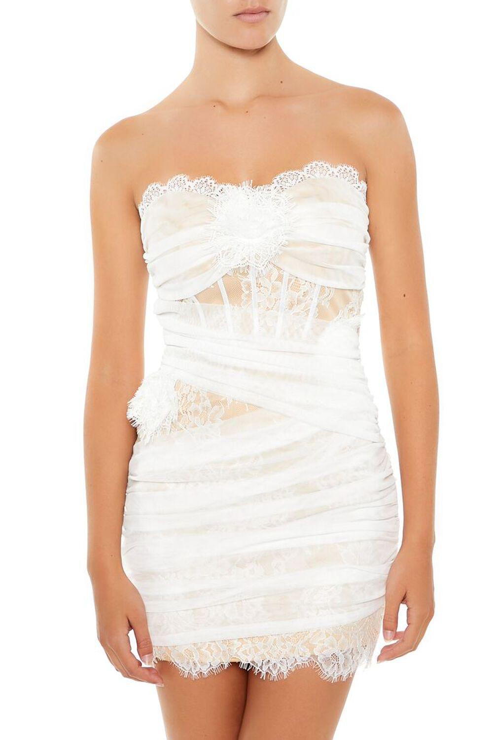 Eyelash Lace Tube Mini Dress | Forever 21 Product Image