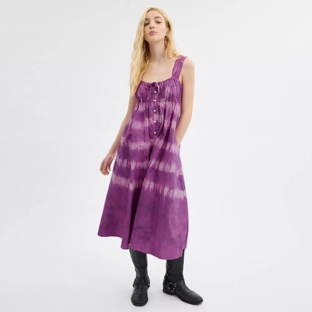 Tie Dye Sleeveless Dress In Organic Cotton Product Image