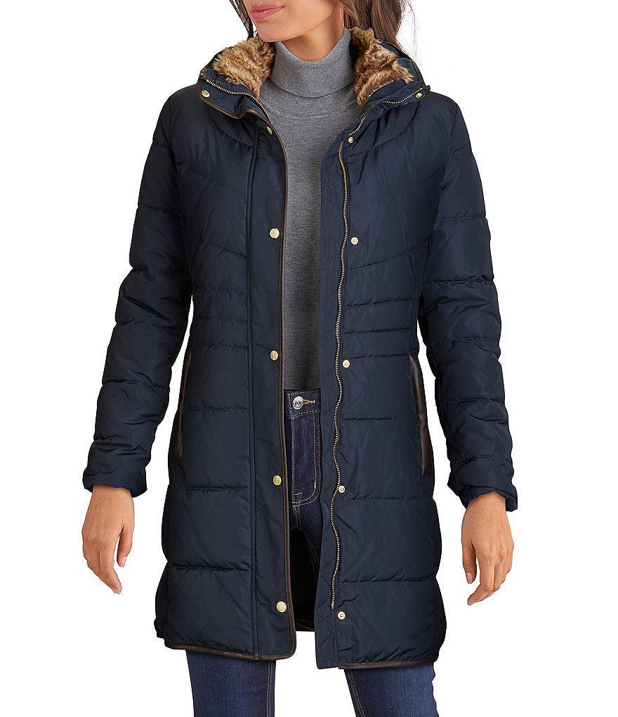 Cole Haan Signature Zip Front Faux Fur Lined Down Puffer Coat Product Image