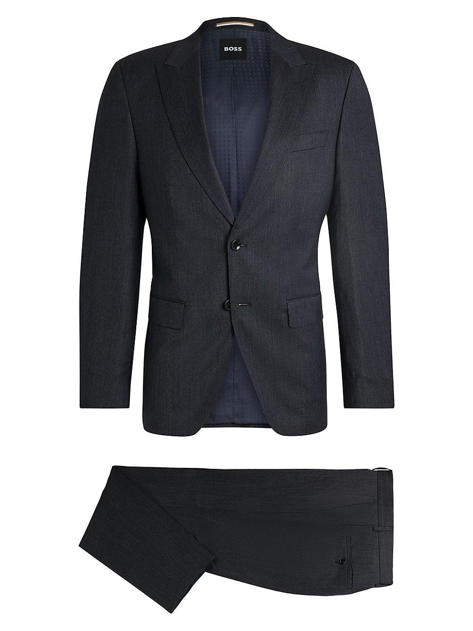 Mens Slim-Fit Suit in Micro-Patterned Wool Product Image