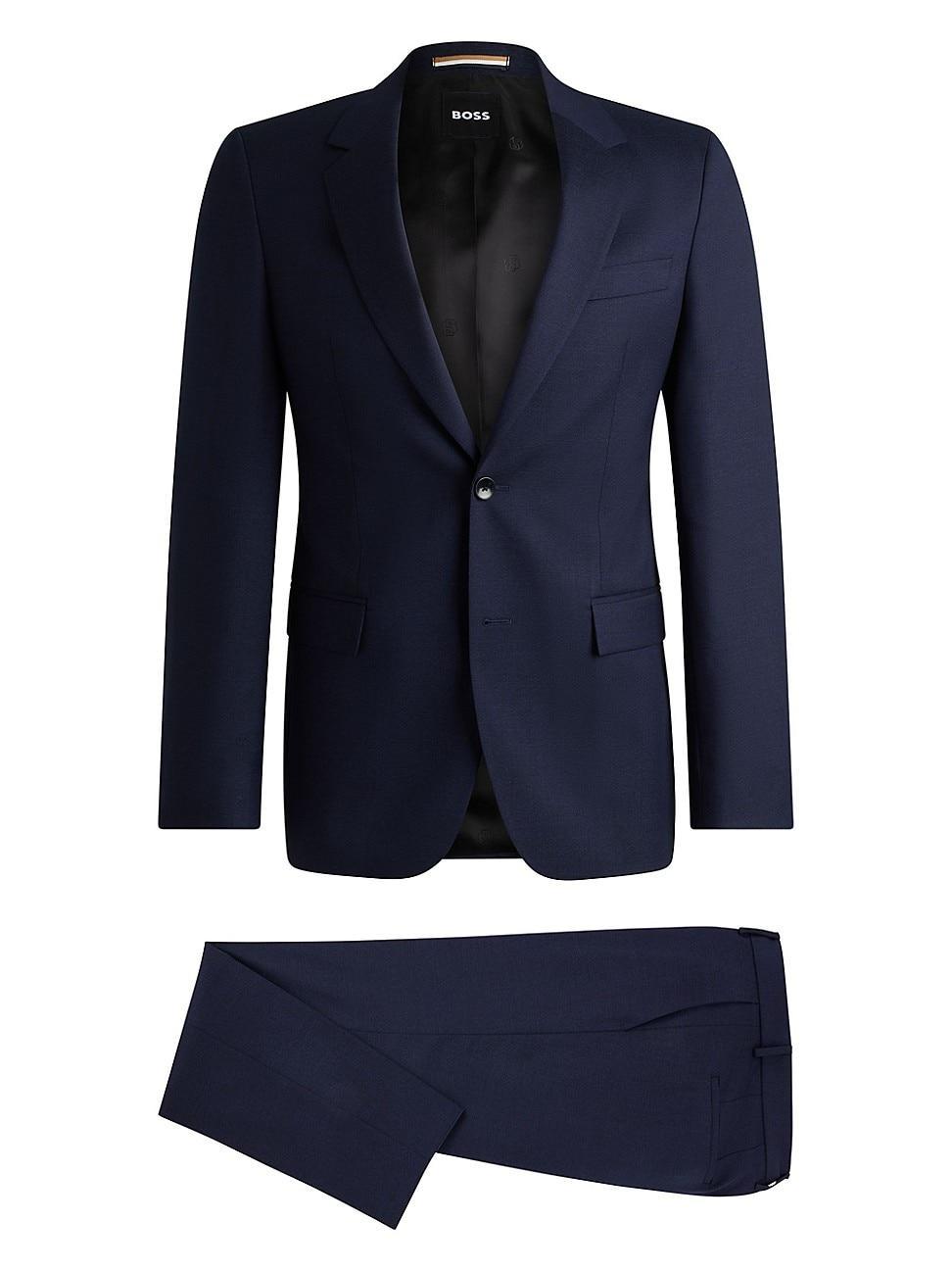 Mens Slim-Fit Suit in Micro-Patterned Wool Product Image