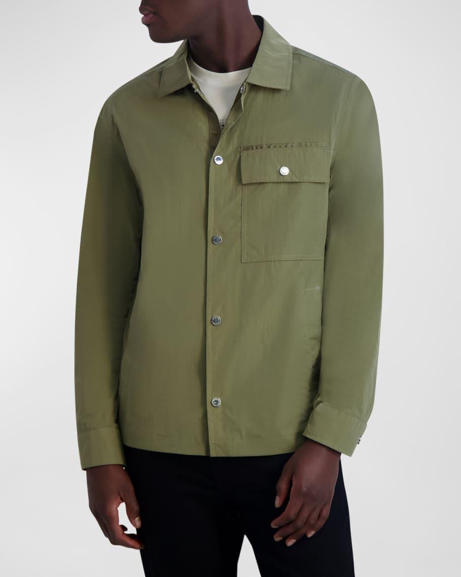 Mens Lightweight Nylon Shirt Jacket Product Image