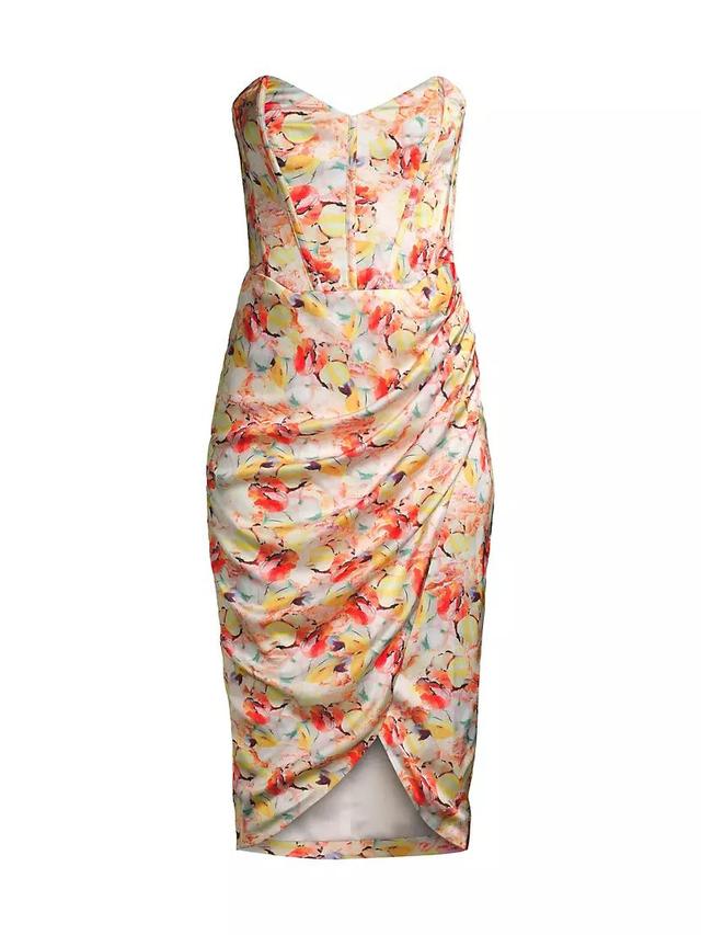 August Floral Corset Sheath Dress Product Image