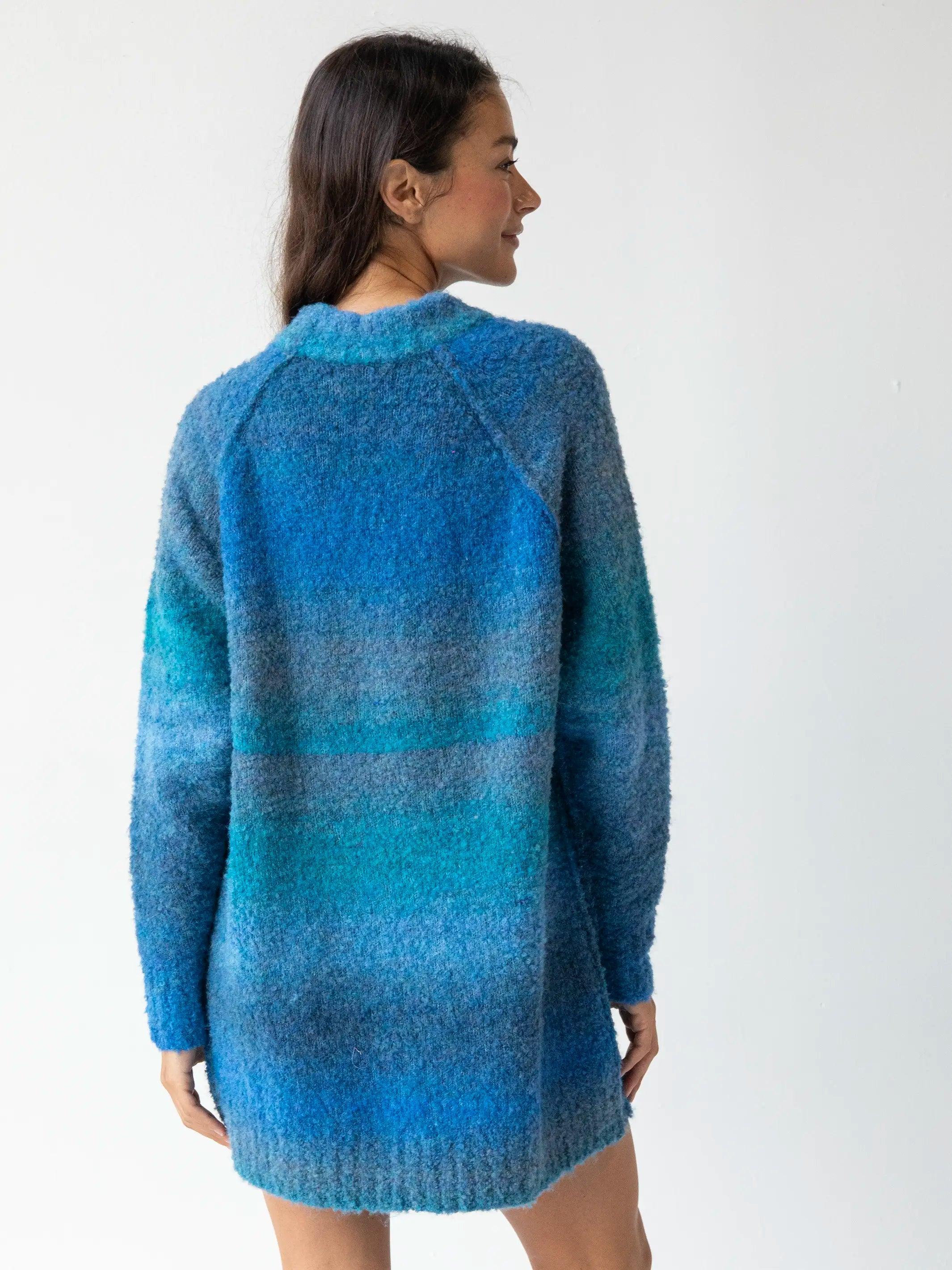 Livie Boucle Sweater Dress - Indigo Product Image