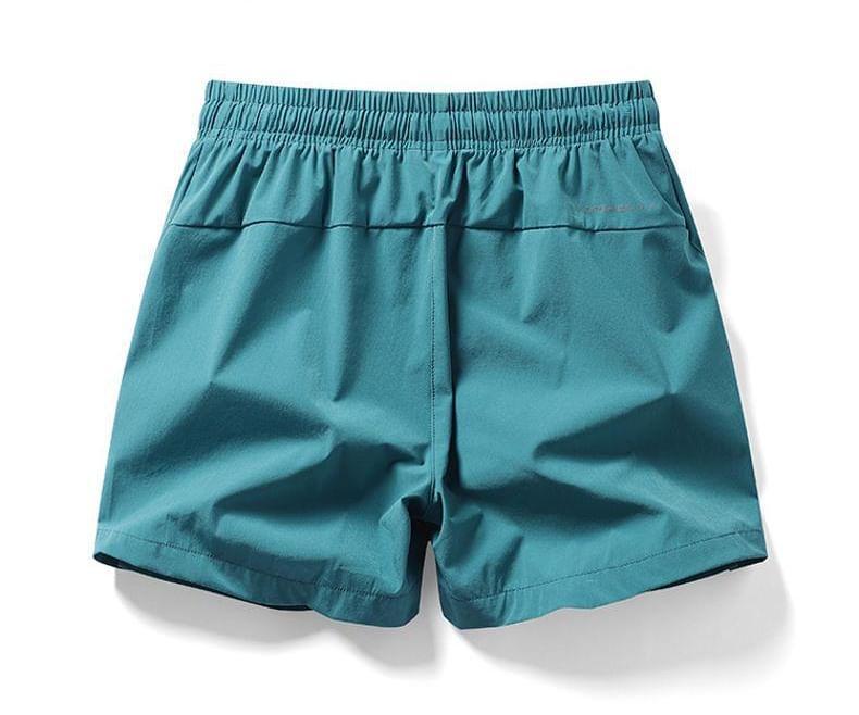 Drawstring Waist Plain Sweatshorts Product Image