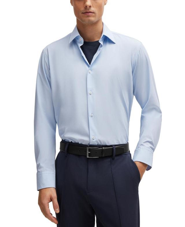 Men's Structured Performance-Stretch Regular-Fit Dress Shirt Product Image