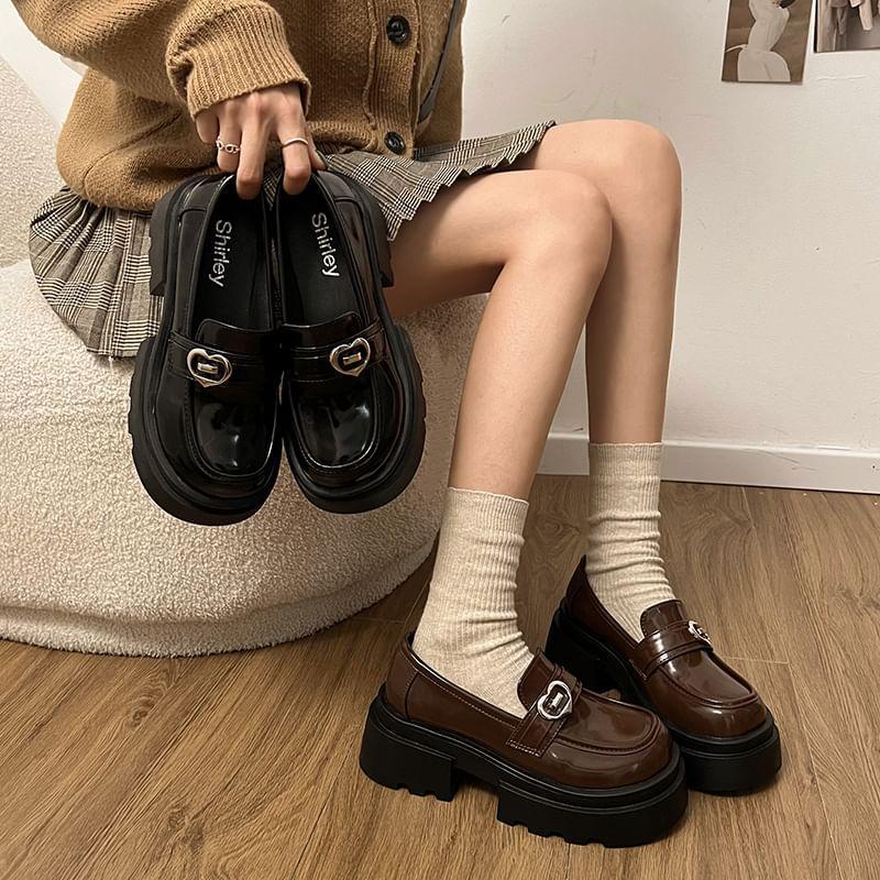 Faux Leather Platform Loafers product image