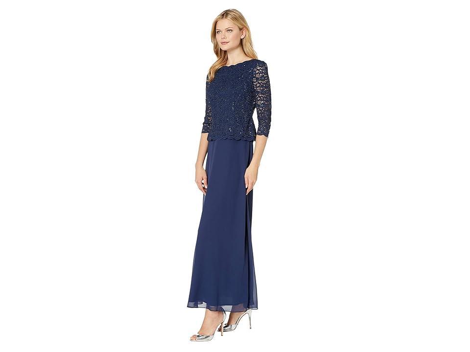 Alex Evenings Sequin Lace & Chiffon Gown Product Image