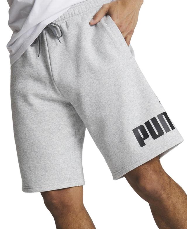 Puma Mens Regular-Fit Big Logo-Print Fleece 10 Shorts Product Image