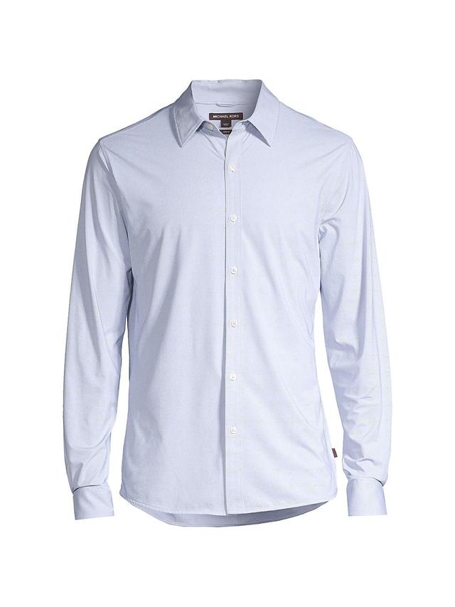 Mens Microdot Button-Front Slim-Fit Shirt Product Image