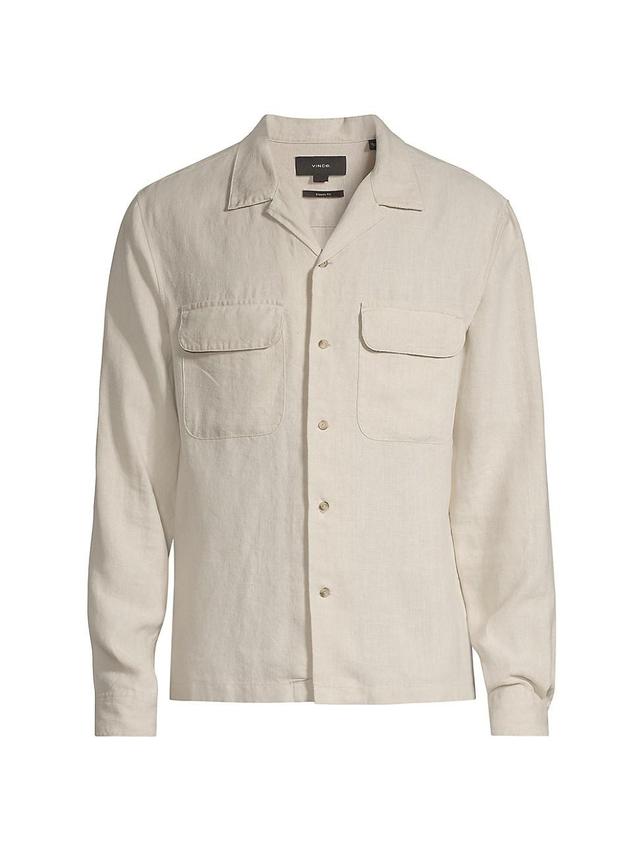 Mens Hemp Camp Collar Overshirt Product Image