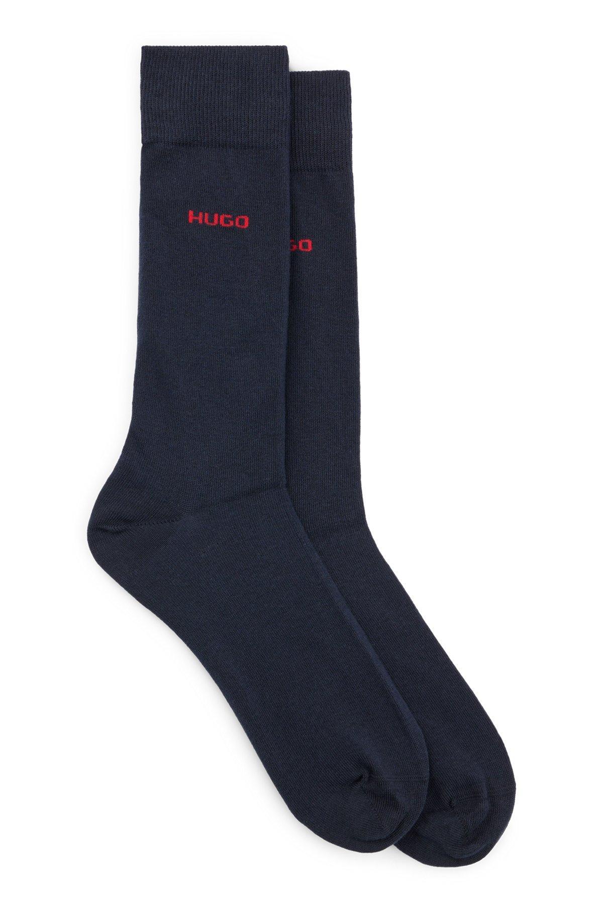 Two-pack of regular-length socks in stretch fabric Product Image