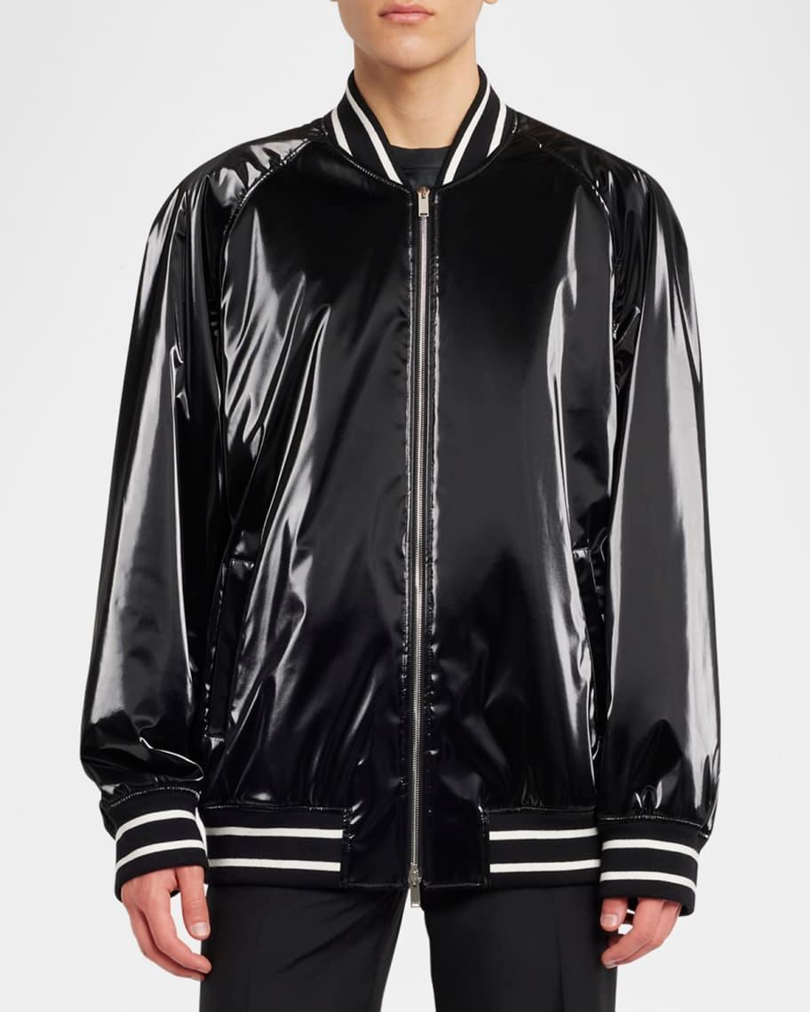 Men's Liquid Vinyl Bomber Jacket Product Image