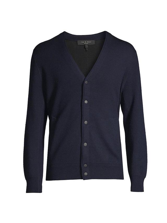 Mens York Wool-Blend Relaxed-Fit Cardigan Product Image