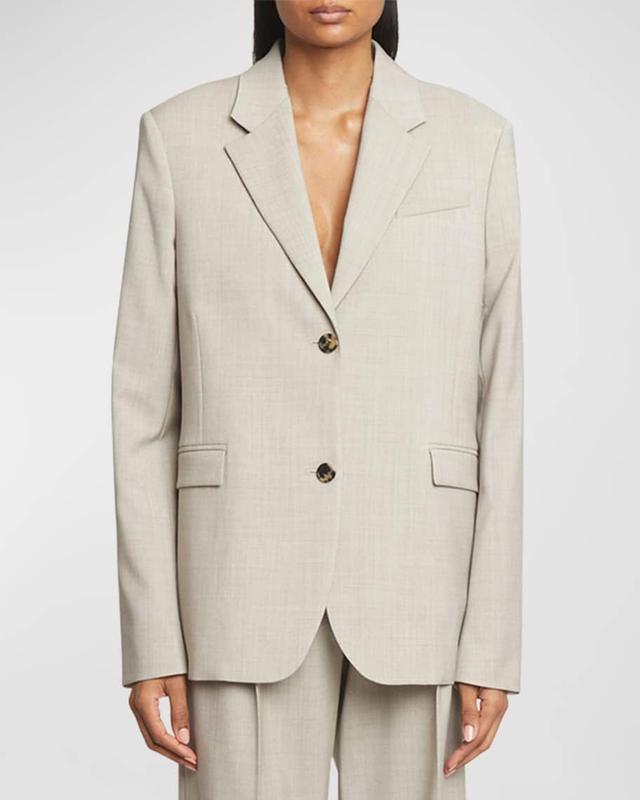 Split-Back Blazer Jacket with Tie Detail Product Image