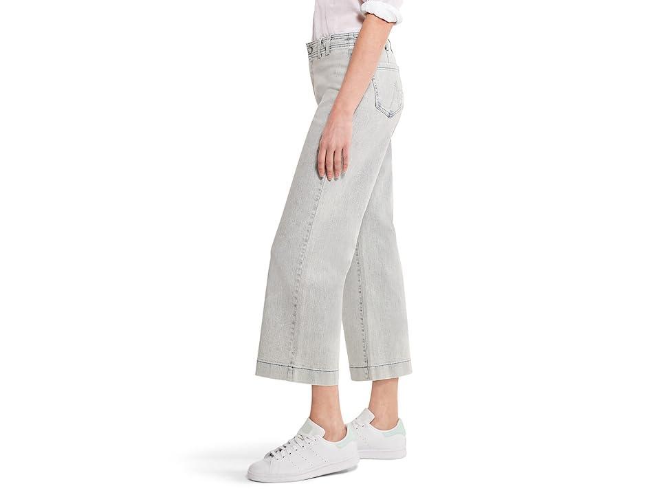 NIC+ZOE Mid-Rise Wide Leg Crop Jeans (Salt) Women's Clothing Product Image