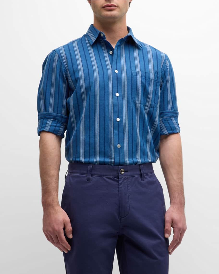 Mens Striped Sport Shirt Product Image