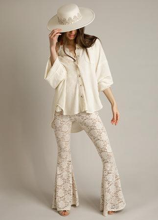 Abril Pant in Cream Product Image