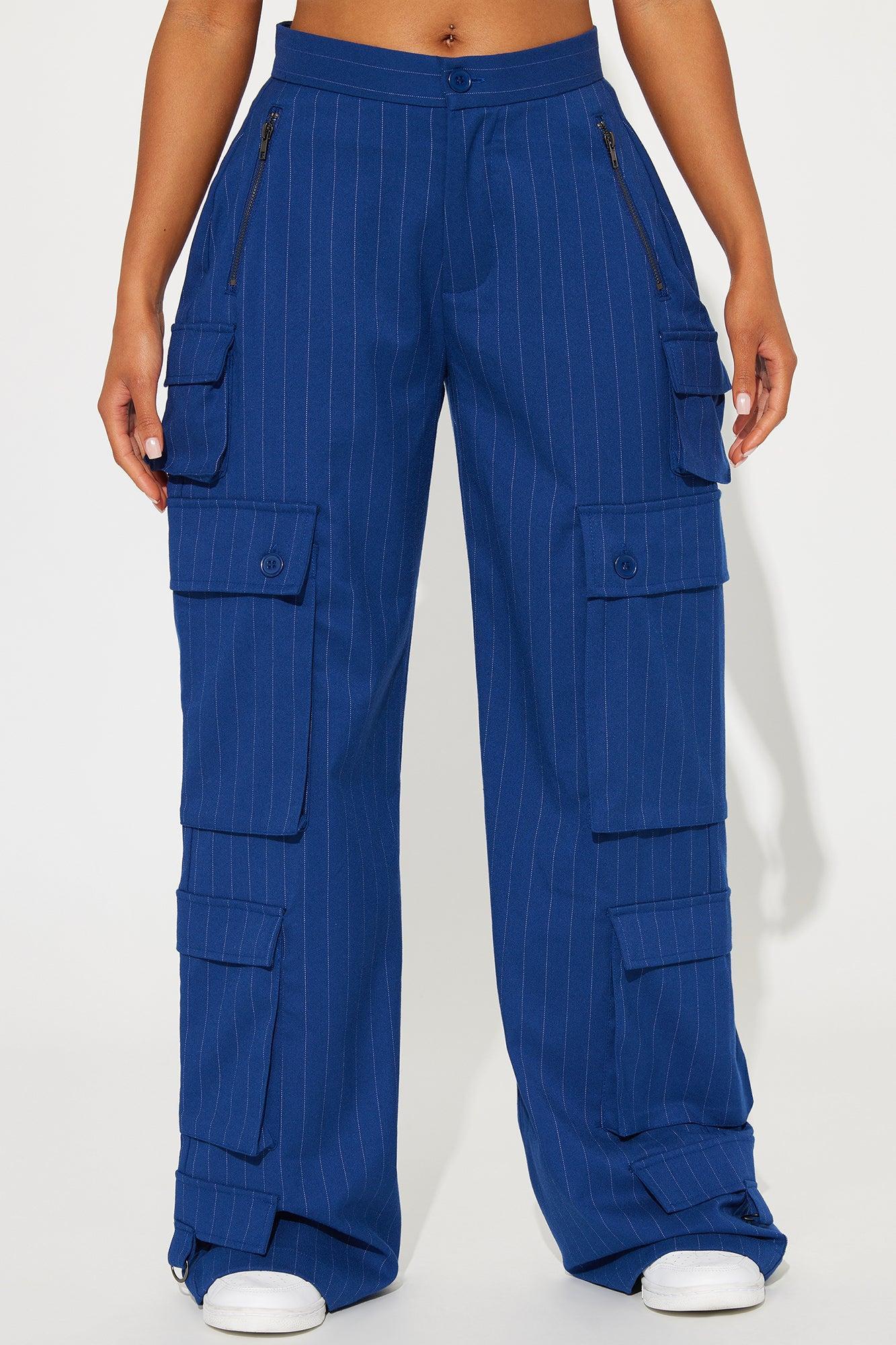 After Hours Pinstripe Trouser - Navy Product Image