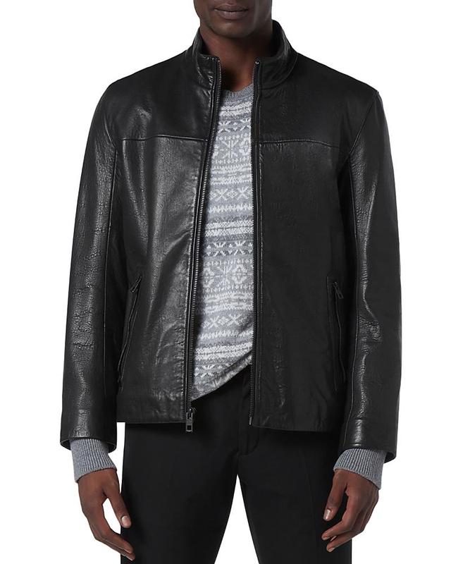 Andrew Marc Sallinger Leather Racer Jacket Product Image