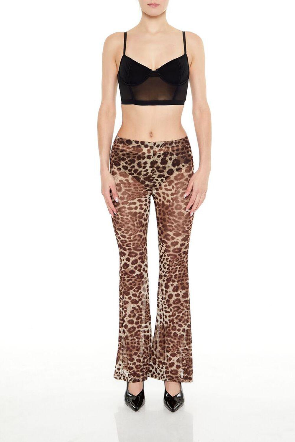 Mesh Leopard Print Pants | Forever 21 Product Image