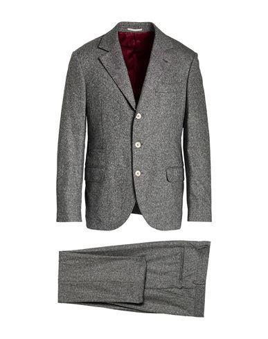 BRUNELLO CUCINELLI Man Suit Lead Size 46 Wool, Cashmere In Grey Product Image