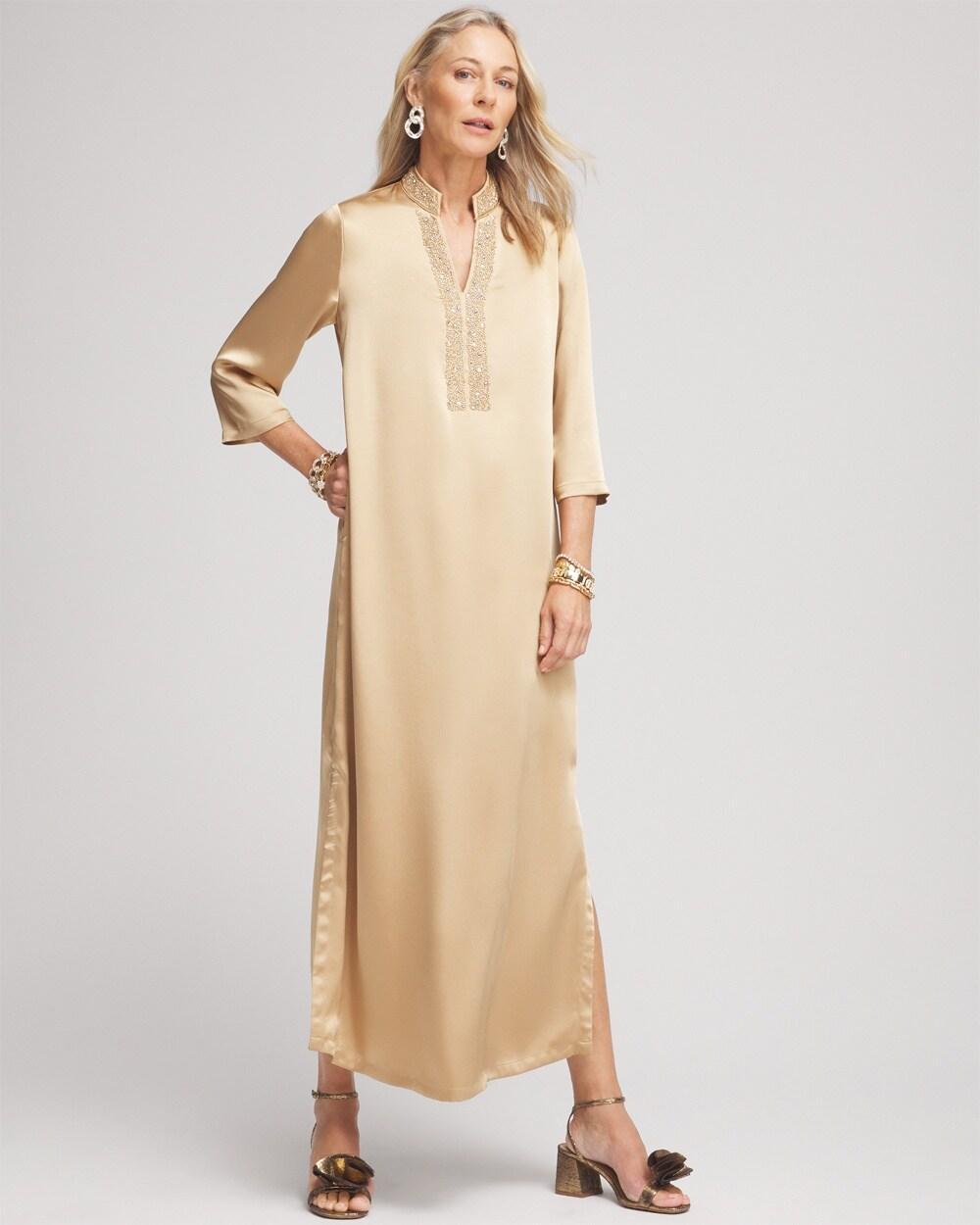 Embellished Satin Maxi Dress product image