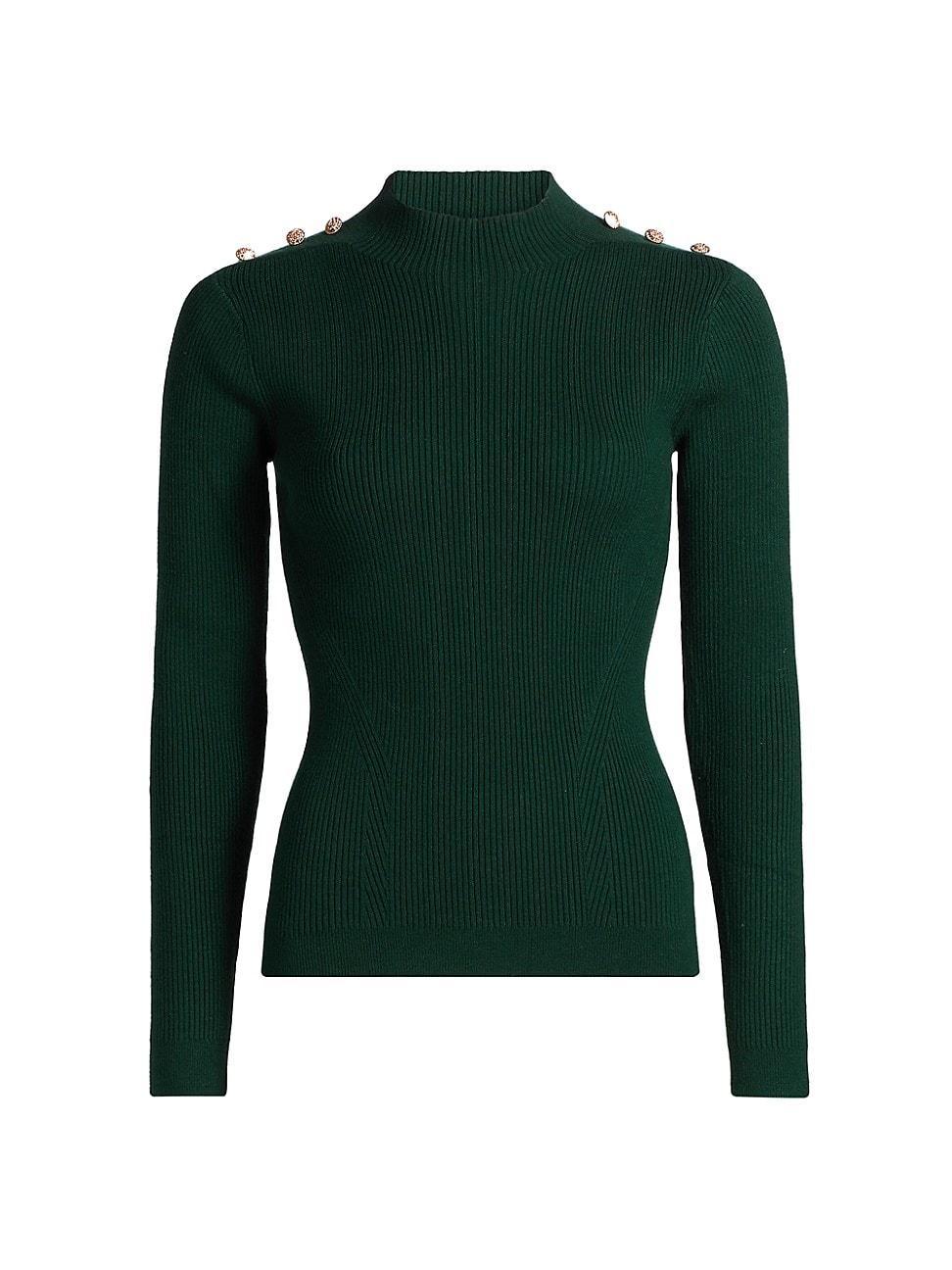 Womens The Yana Rib-Knit Mock-Turtleneck Sweater Product Image