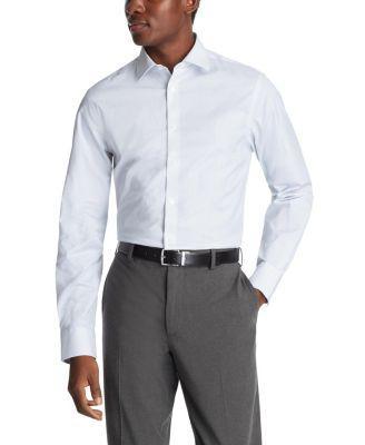 Calvin Klein Mens Refined Cotton Stretch Slim Fit Dress Shirt Product Image