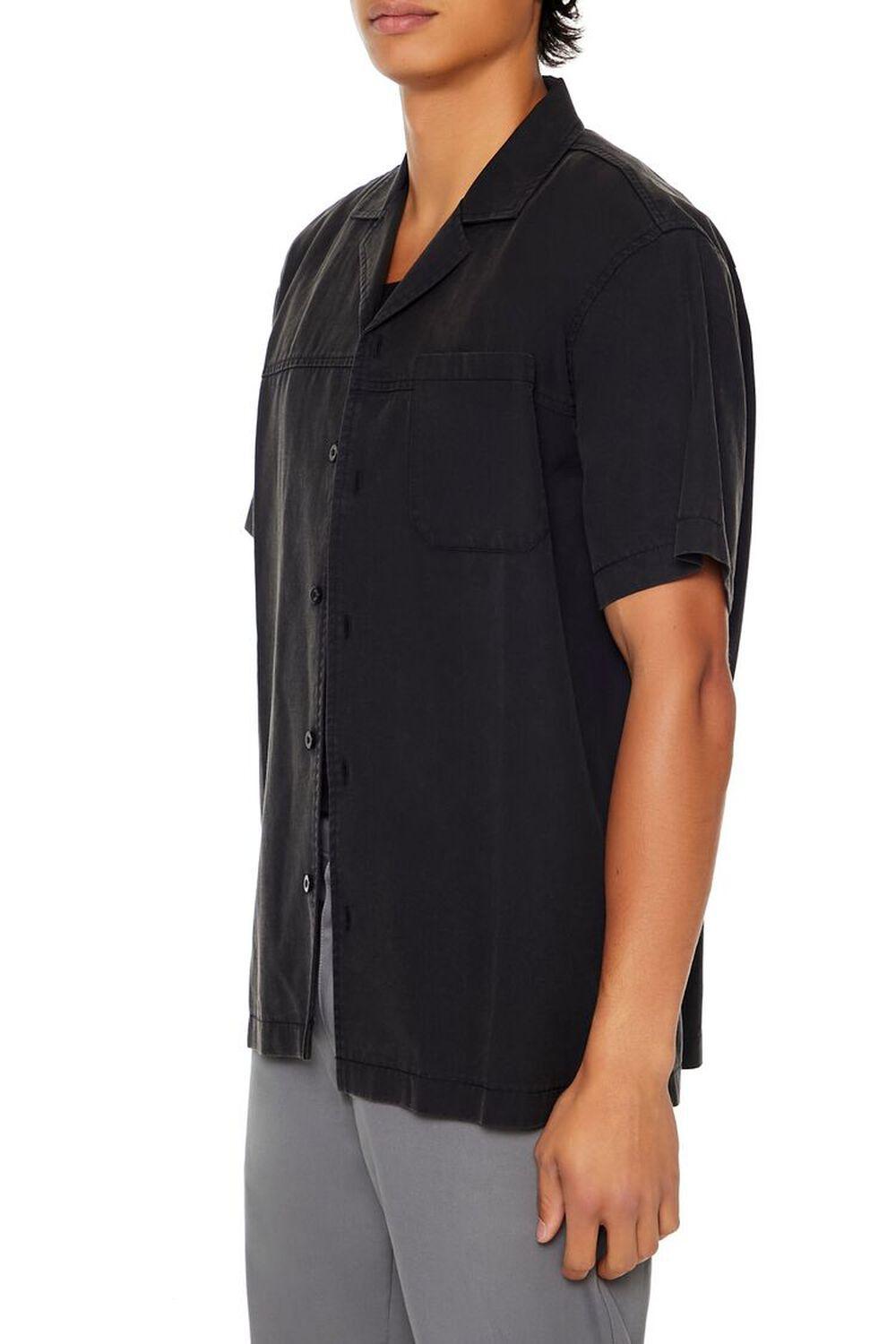 Washed Cuban-Collar Shirt | Forever 21 Product Image