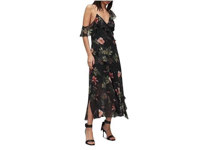 AllSaints Orion Viviana Floral Print Cold Shoulder Dress Product Image