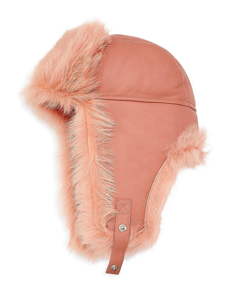 Womens Shearling Trapper Hat Product Image