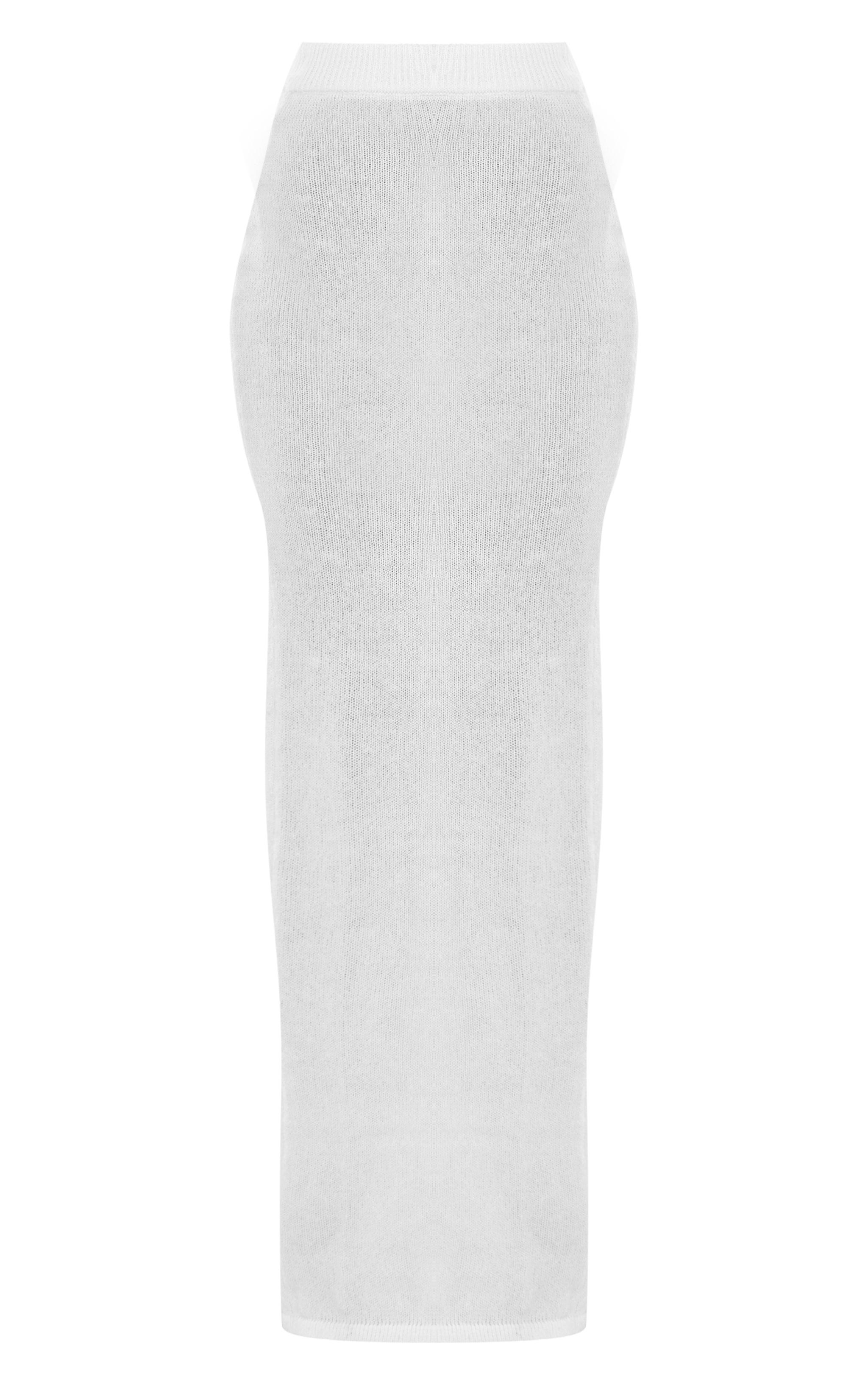 Tall Cream Knit Maxi Skirt Product Image