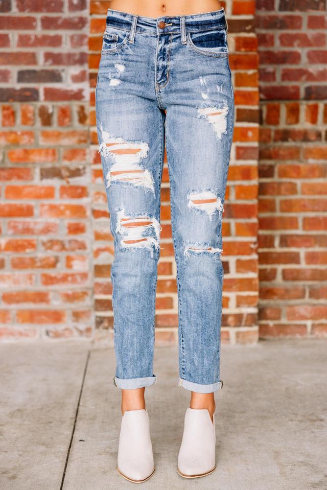 Proof Of Sass Boyfriend Jeans, Medium Wash Female Product Image