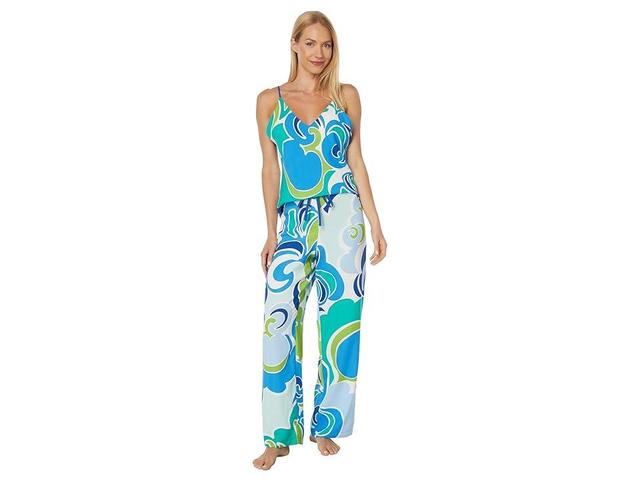 Natori Nami Camisole PJ Set (Aqua Mist) Women's Pajama Sets Product Image