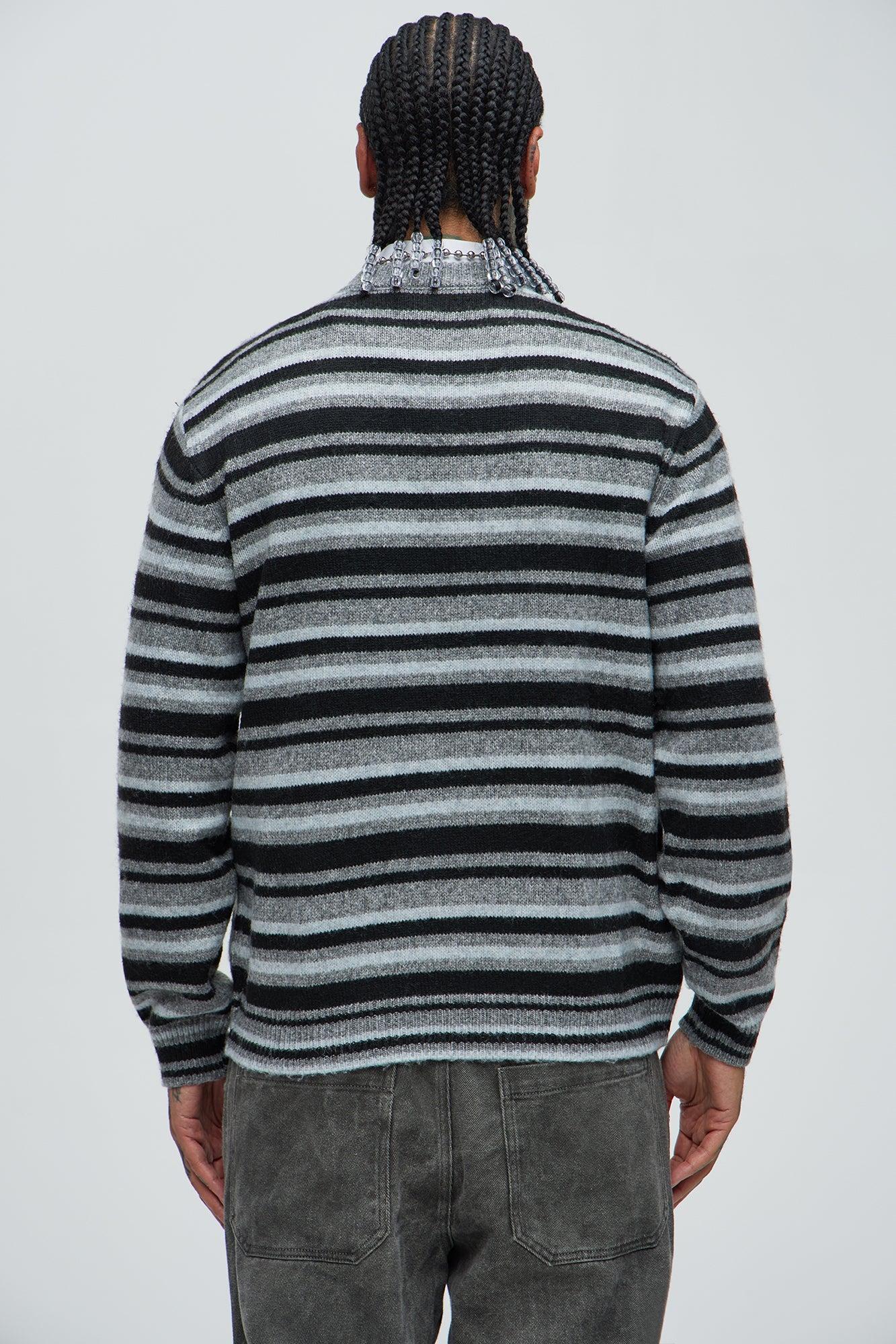 Lookin For Attention Striped Sweater - Black/combo Product Image