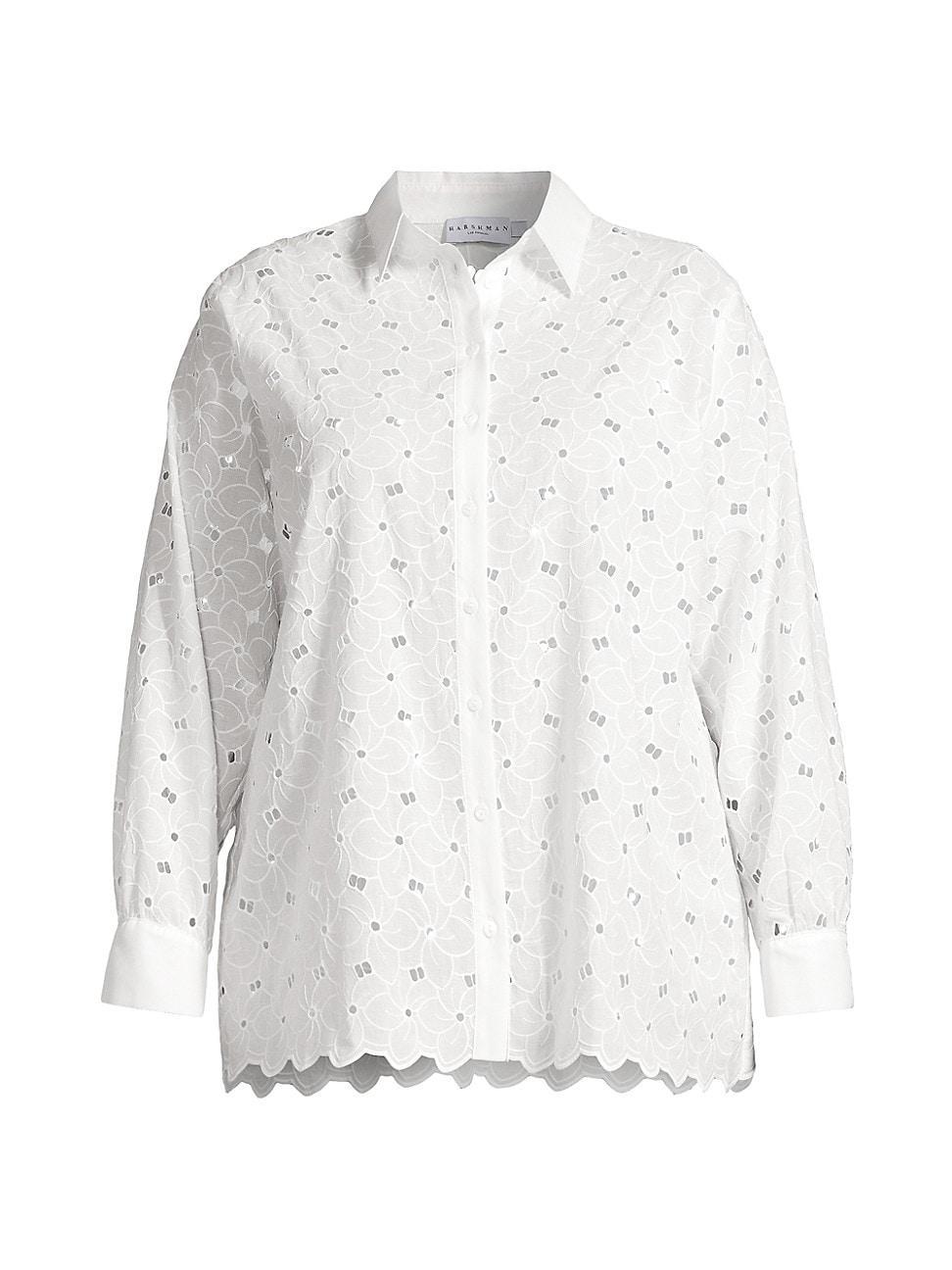 Womens Kairos Embroidered Cotton Shirt Product Image