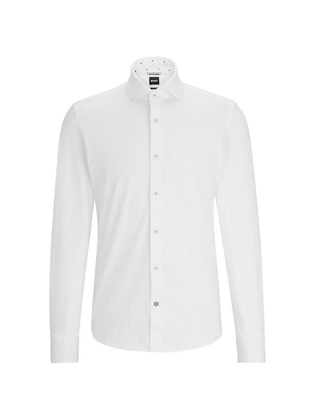 Mens Casual-Fit Shirt In Stretch Cotton Product Image