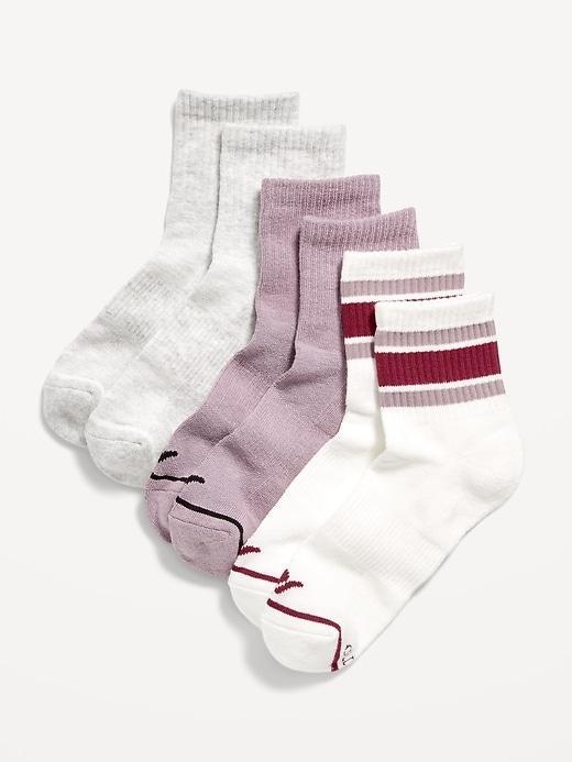 Athletic Quarter Crew Sock 3-Pack for Women Product Image