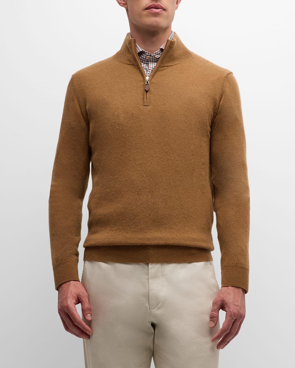 Mens Cashmere Quarter-Zip Sweater Product Image