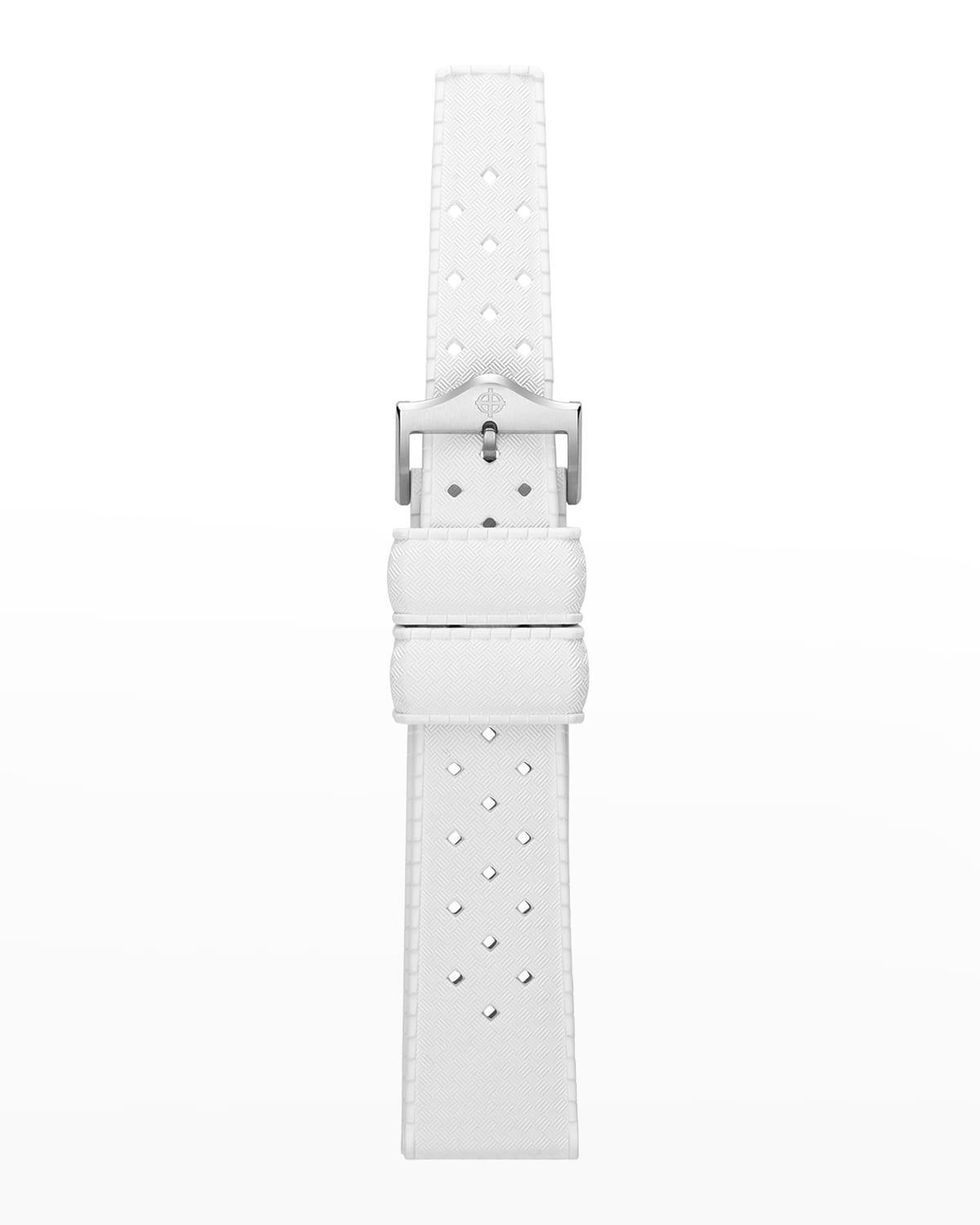 Mens White Rubber Watch Strap, 20mm Product Image