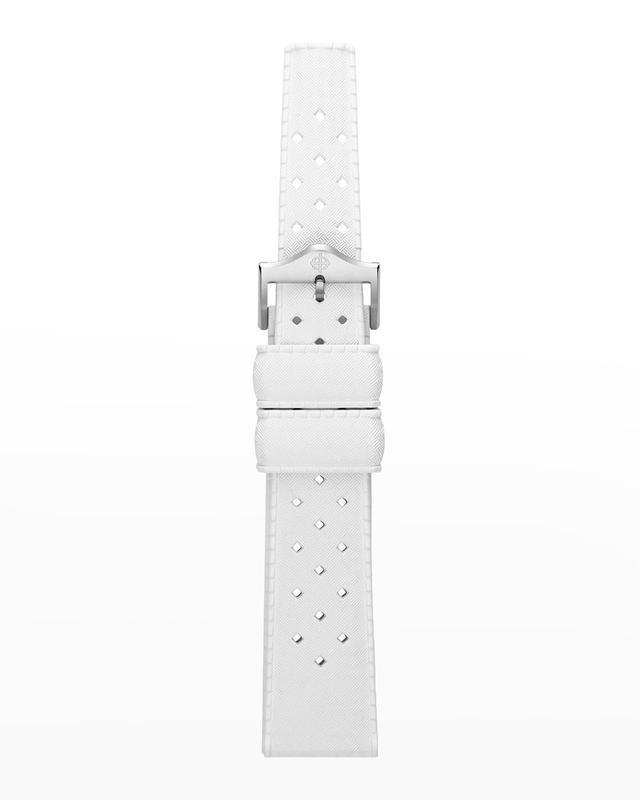 Mens White Rubber Watch Strap, 20mm Product Image