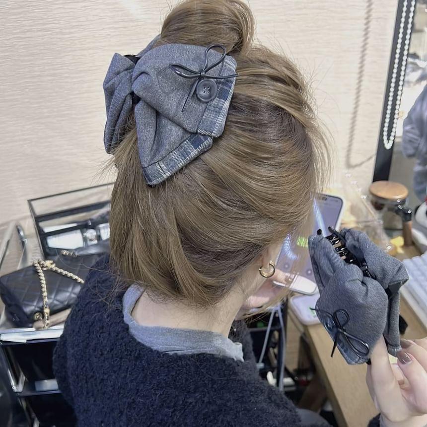 Bow Fabric Hair Claw Clip Product Image