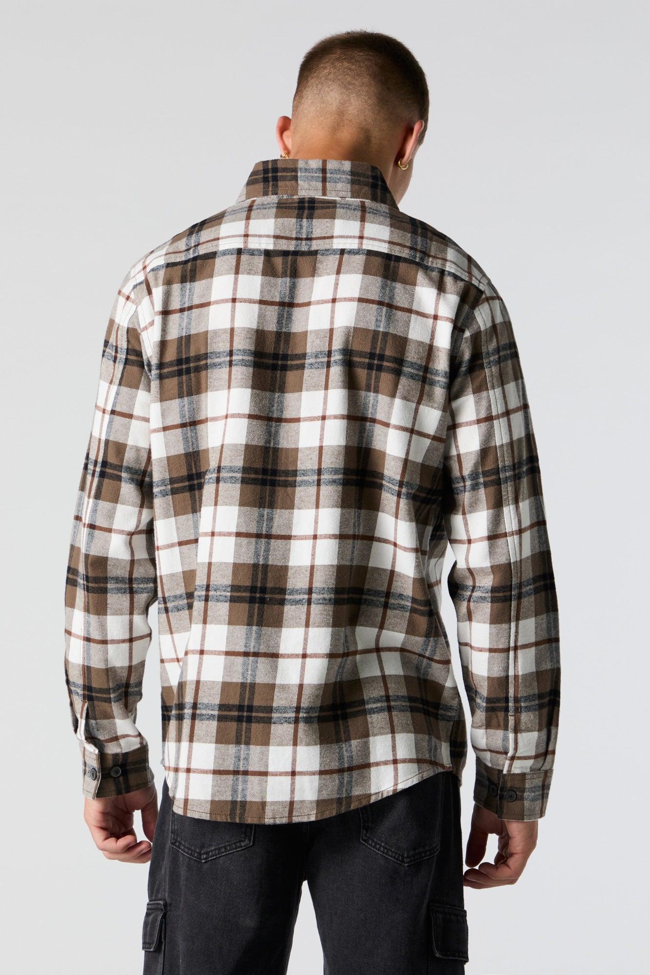 Plaid Button-Up Top Male Product Image