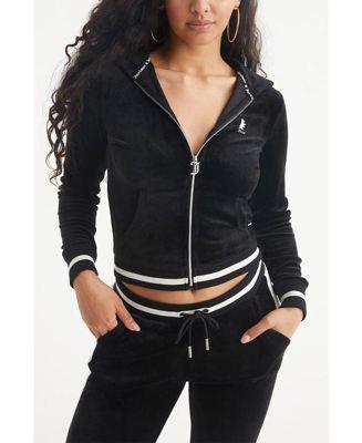 Juicy Couture Womens Heritage Rib Trim Hoodie With Contrast Rib Product Image